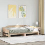 vidaXL Dagbädd med extrasäng 80x200 cm massiv furu