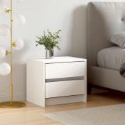 vidaXL Sängbord vit 40x31x35,5 cm massiv furu