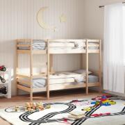 vidaXL Våningssäng 75x190 cm massivt furu
