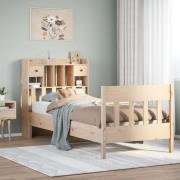 vidaXL Sängram utan madrass 90x190 cm massiv furu