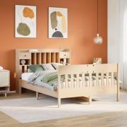 vidaXL Sängram utan madrass 140x190 cm massiv furu