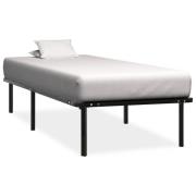 vidaXL Sängram svart metall 100x200 cm