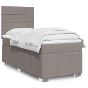 vidaXL Ramsäng med madrass taupe 80x200 cm tyg