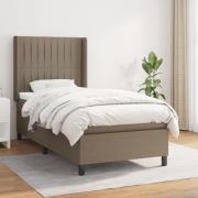 vidaXL Ramsäng med madrass taupe 100x200 cm tyg