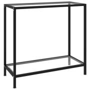 vidaXL Konsolbord transparent 80x35x75 cm härdat glas