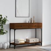 vidaXL Avlastningsbord brun ek 100x34,5x75 cm konstruerat trä