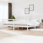 vidaXL Sängram massivt trä 180x200 cm vit