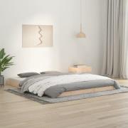 vidaXL Sängram 150x200 cm massiv furu