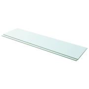 vidaXL Hyllplan 2 st glas genomskinlig 100x25 cm