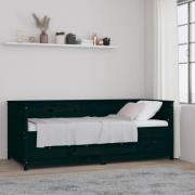 vidaXL Dagbädd svart 80x200 cm massiv furu