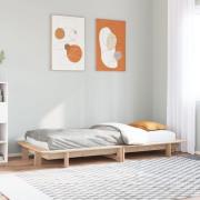 vidaXL Sängram utan madrass 90x200 cm massiv furu