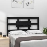 vidaXL Sänggavel svart 95,5x4x100 cm massiv furu
