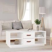 vidaXL Soffbord vit 100x50x41 cm massiv furu