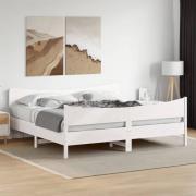 vidaXL Sängram utan madrass vit 180x200 cm massiv furu