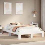vidaXL Sängram utan madrass vit 120x190 cm massiv furu
