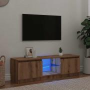 vidaXL TV-bänk med LED-lampor artisan ek 140x40x35,5cm konstruerat trä