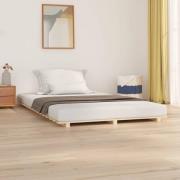 vidaXL Sängram 140x190 cm massiv furu