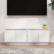 vidaXL Tv-bänk vit 110x34x40 cm massiv furu