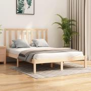 vidaXL Sängram massiv furu 140x190 cm