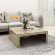 vidaXL Soffbord sonoma-ek 100x100x35 cm konstruerat trä