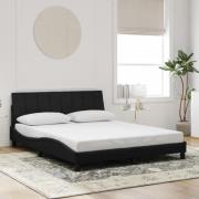 vidaXL Sängram utan madrass svart 160x200 cm sammet