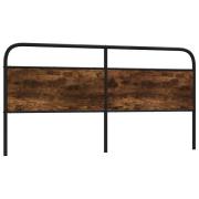 vidaXL Ersättningsgavel rökfärgad ek 200 cm konstruerat trä och stål