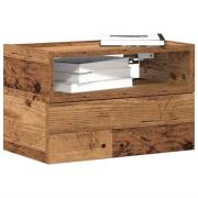 vidaXL Väggmonterade sängbord 2 st åldrat trä 45x26x28,5 cm