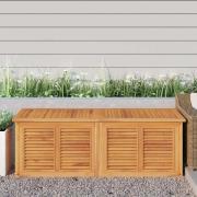 vidaXL Trädgårdslåda med påse 150x50x55 cm massiv teak