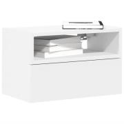 vidaXL Väggmonterat sängbord vit 45x26x28,5 cm