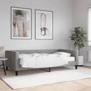 vidaXL Dagbädd med madrass ljusgrå 100x200 cm tyg