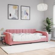 vidaXL Dagbädd rosa 100x200 cm sammet
