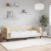 vidaXL Dagbädd gräddvit 80x200 cm tyg