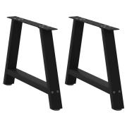vidaXL Soffbordsben A-formade 2 st svarta 60x(42-43) cm stål