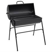 vidaXL Grilltunna med 2 grillgaller svart 80x95x90 cm stål