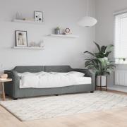 vidaXL Dagbädd med madrass mörkgrå 90x190 cm tyg