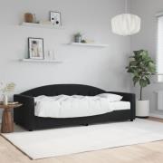 vidaXL Dagbädd med madrass svart 80x200 cm sammet
