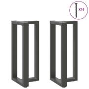 vidaXL Barbordsben T-formade 2 st antracit 40x35x(90-91) cm stål
