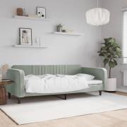 vidaXL Dagbädd ljusgrå 90x200 cm sammet