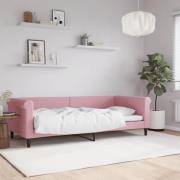vidaXL Dagbädd rosa 90x200 cm sammet