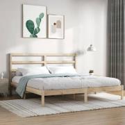 vidaXL Sängram utan madrass 200x200 cm massiv furu