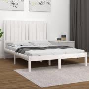vidaXL Sängram utan madrass vit 120x200 cm massiv furu