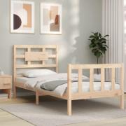 vidaXL Sängram utan madrass 90x200 cm massiv furu