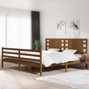 vidaXL Sängram honungsbrun massiv furu 200x200 cm