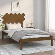vidaXL Sängram honungsbrun 100x200 cm massivt trä
