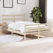 vidaXL Sängram massiv furu 140x190 cm