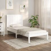 vidaXL Sängram utan madrass vit 75x190 cm massiv furu