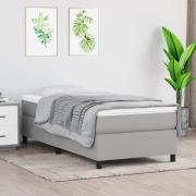 vidaXL Ramsäng med madrass ljusgrå 100x200 cm tyg