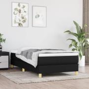vidaXL Sängram utan madrass svart 80x200 cm tyg