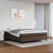 vidaXL Sängram brun 180x200 cm konstläder