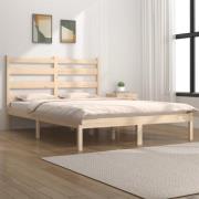 vidaXL Sängram massiv furu 120x190 cm